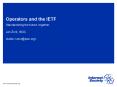 Operators and the IETF PowerPoint PPT Presentation