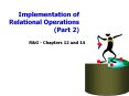 Implementation of Relational Operations (Part 2) PowerPoint PPT Presentation