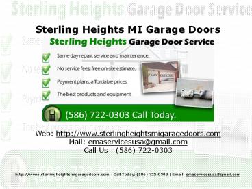 Garage Door Repair Sterling Heights MI