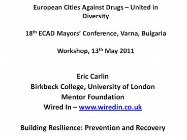 European Cities Against Drugs 