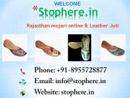 Online rajasthani mojari & Leather Juti