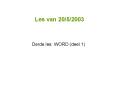 Derde les: WORD (deel 1) PowerPoint PPT Presentation