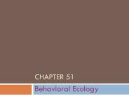 Behavioral Ecology