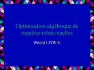 Optimisation alg