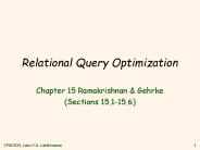 Relational Query Optimization