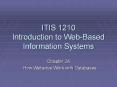 ITIS 1210 Introduction to Web-Based Information Systems PowerPoint PPT Presentation