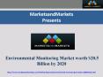 Environmental Monitoring Market worth $20.5 Billion by 2020 PowerPoint PPT Presentation