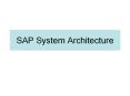 SAP System Architecture PowerPoint PPT Presentation