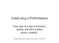 Analyzing a Performance PowerPoint PPT Presentation