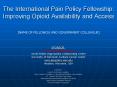 The International Pain Policy Fellowship: Improving Opioid Availability and Access PowerPoint PPT Presentation