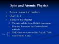 Spin and Atomic Physics PowerPoint PPT Presentation