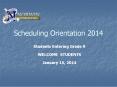 Scheduling Orientation 2014 PowerPoint PPT Presentation