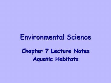 Environmental Science