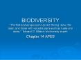 BIODIVERSITY  PowerPoint PPT Presentation