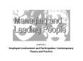 Employee Involvement and Participation: Contemporary Theory and Practice PowerPoint PPT Presentation