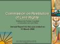 Commission on Restitution of Land Rights PowerPoint PPT Presentation