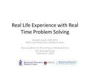 Real Life Experience with Real Time Problem Solving