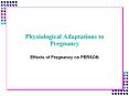 Physiological Adaptations to Pregnancy PowerPoint PPT Presentation