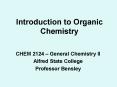 Introduction to Organic Chemistry PowerPoint PPT Presentation