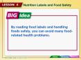 By reading food labels and handling foods safely, you can avoid many food-related health problems. PowerPoint PPT Presentation
