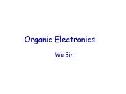 Organic Electronics