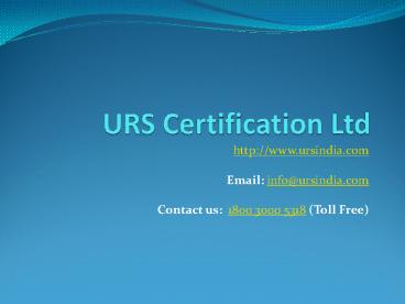 TS 16949 certification