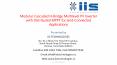 Modular Cascaded H-Bridge Multilevel PV Inverter with Distributed MPPT for Grid-Connected Applications || 2015-2016 IEEE Power electronics Projects Training PowerPoint PPT Presentation
