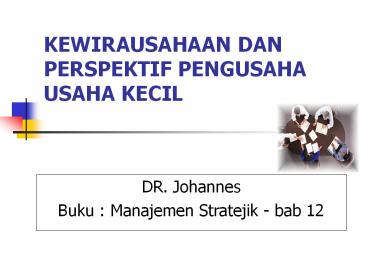 KEWIRAUSAHAAN DAN PERSPEKTIF PENGUSAHA USAHA KECIL