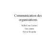 Communication des organisations PowerPoint PPT Presentation