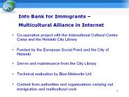 Info Bank for Immigrants 