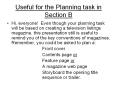 Useful for the Planning task in Section B PowerPoint PPT Presentation
