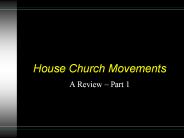 House Church Movements