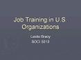Job Training in U.S. Organizations PowerPoint PPT Presentation