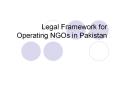 Legal Framework for Operating NGOs in Pakistan PowerPoint PPT Presentation