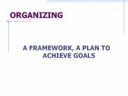 ORGANIZING