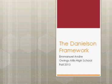 The Danielson Framework