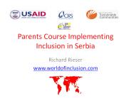 Parents Course Implementing Inclusion in Serbia