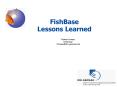 FishBase Lessons Learned PowerPoint PPT Presentation