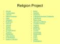 Religion Project PowerPoint PPT Presentation