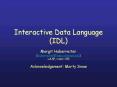 Interactive%20Data%20Language%20(IDL) PowerPoint PPT Presentation
