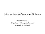 Introduction to Computer Science