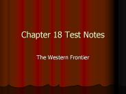 Chapter 18 Test Notes