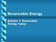 Renewable Energy