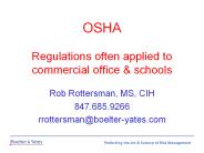 OSHA Regulations often applied to commercial office