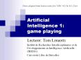 Artificial Intelligence 1: game playing PowerPoint PPT Presentation