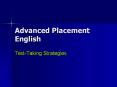 Advanced Placement English PowerPoint PPT Presentation