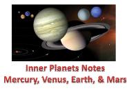 Inner Planets Notes