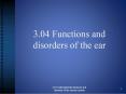 3.04 Functions and disorders of the ear PowerPoint PPT Presentation
