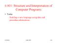 6.001: Structure and Interpretation of Computer Programs PowerPoint PPT Presentation