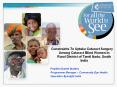 Constraints To Uptake Cataract Surgery Among Cataract Blind Women In Rural District of Tamil Nadu, South India PowerPoint PPT Presentation
